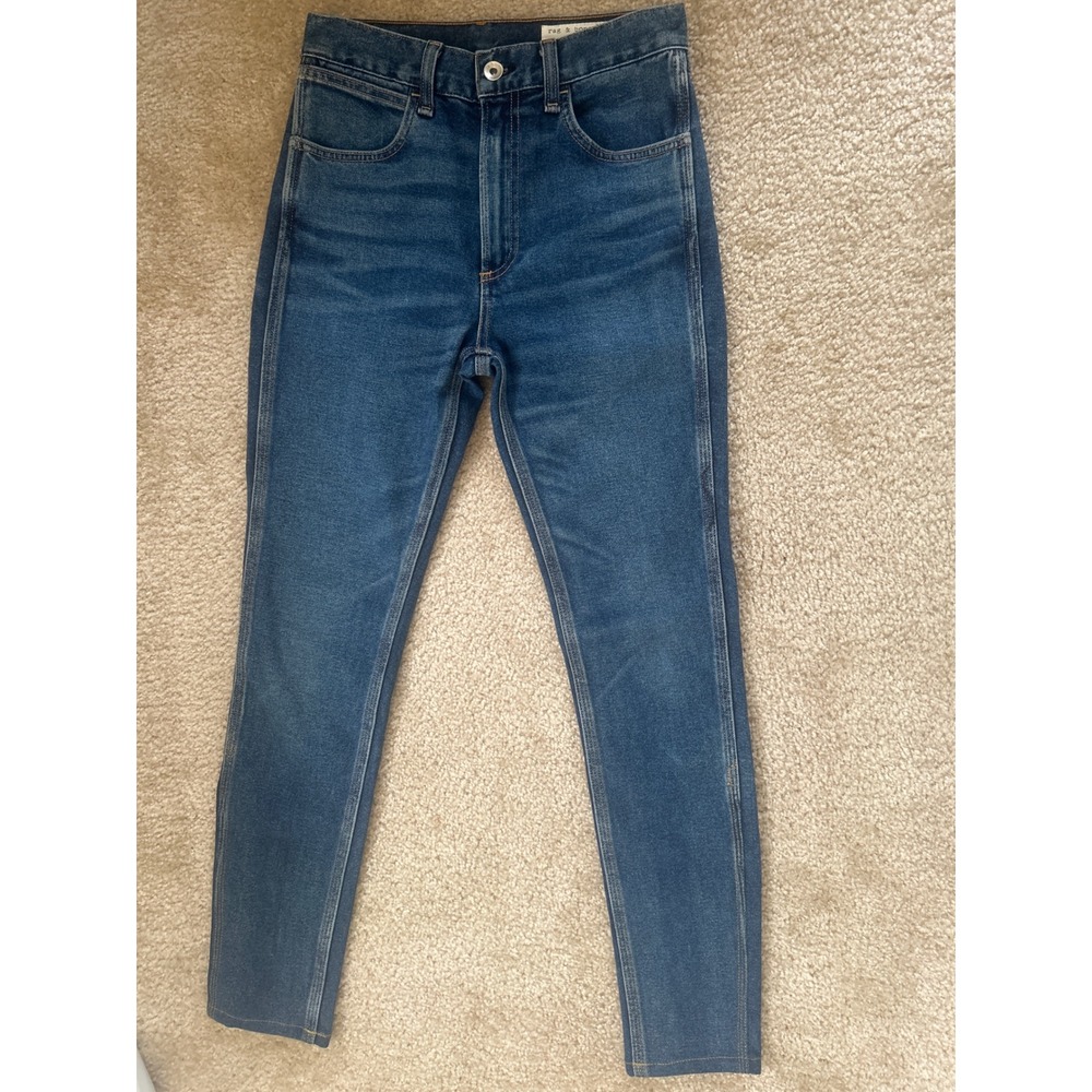 Rag & Bone High Rise Skinny Jeans Northwood Blue W2502K158NOR Size 25
